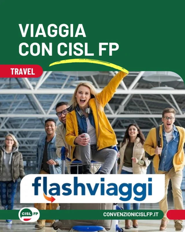 Essere iscritti alla CISL FP Nazionale significa poter contare anche su una rete di partner convenzionati che offre vantaggi esclusivi e condizioni dedicate.

Tra questi ci sono Flash Viaggi, WeRoad e Trekking Lazio, che mettono a disposizione degli iscritti e dei loro familiari offerte riservate e agevolazioni per organizzare viaggi, esperienze di gruppo, escursioni e vacanze.

Scopri tutte le convenzioni dedicate agli iscritti e le modalità di accesso sul sito nazionale.

#CislFP #Convenzioni #FlashViaggi #WeRoad #TrekkingLazio #IscrittiCislFP