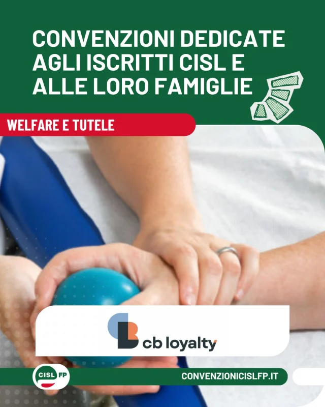Essere iscritti alla CISL FP Nazionale significa poter contare anche su una rete di partner convenzionati che offre vantaggi esclusivi e condizioni dedicate.

Tra questi ci sono CB Loyalty, Compagnia Energetica Italiana e InfoCert, con opportunità e agevolazioni pensate per le esigenze quotidiane, dai servizi per la casa alle soluzioni digitali.

Scopri tutte le convenzioni dedicate agli iscritti e le modalità di accesso sul sito nazionale.

👉 Non sei ancora iscritto alla CISL FP? Scopri tutti i vantaggi e aderisci sul sito

#CislFP #Convenzioni #CBLoyalty #CompagniaEnergeticaItaliana #InfoCert #IscrittiCislFP